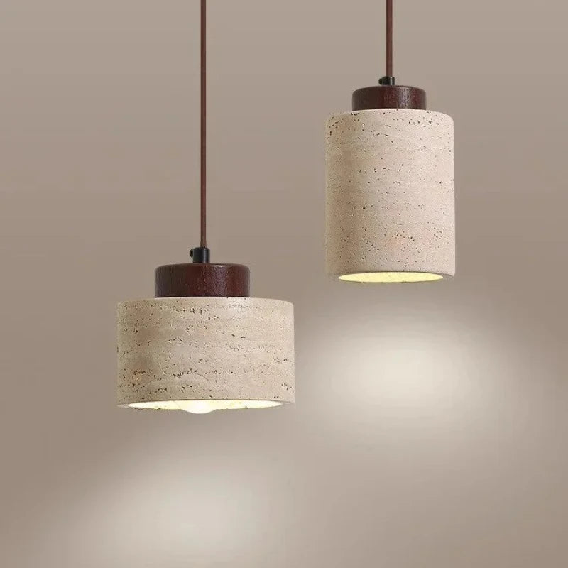 Kaze Stone & Wood Pendant Light