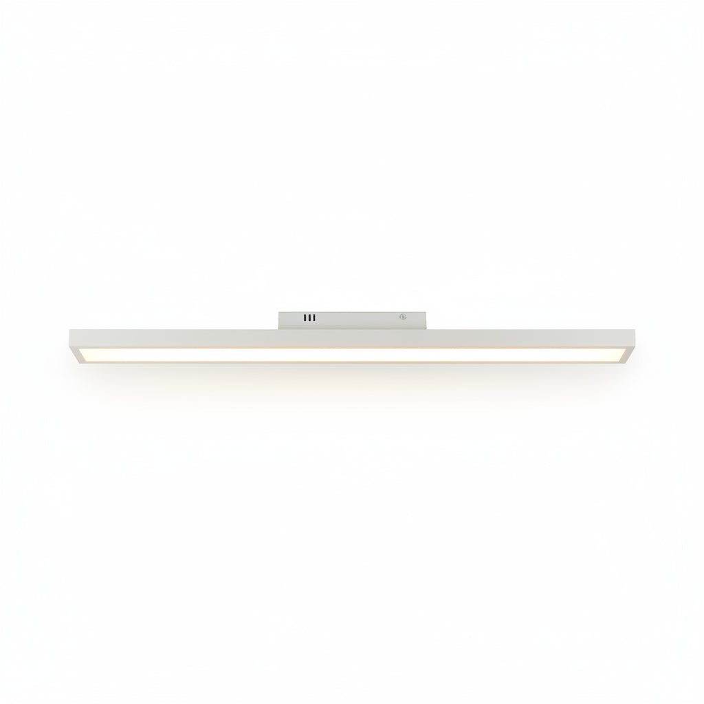 LED strip light with dimensions and specifications on a gray background