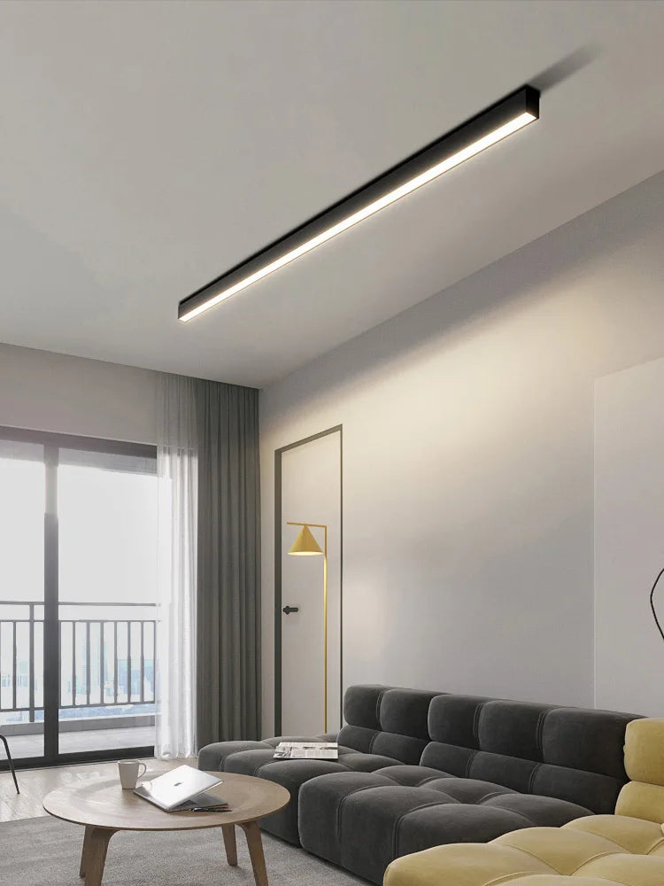 Kirei Concept Modern LED strip ceiling light installed