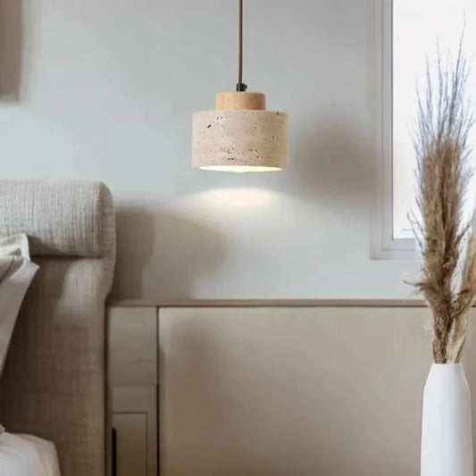 Kirei Concept LED pendant lamp, natural stone finish
