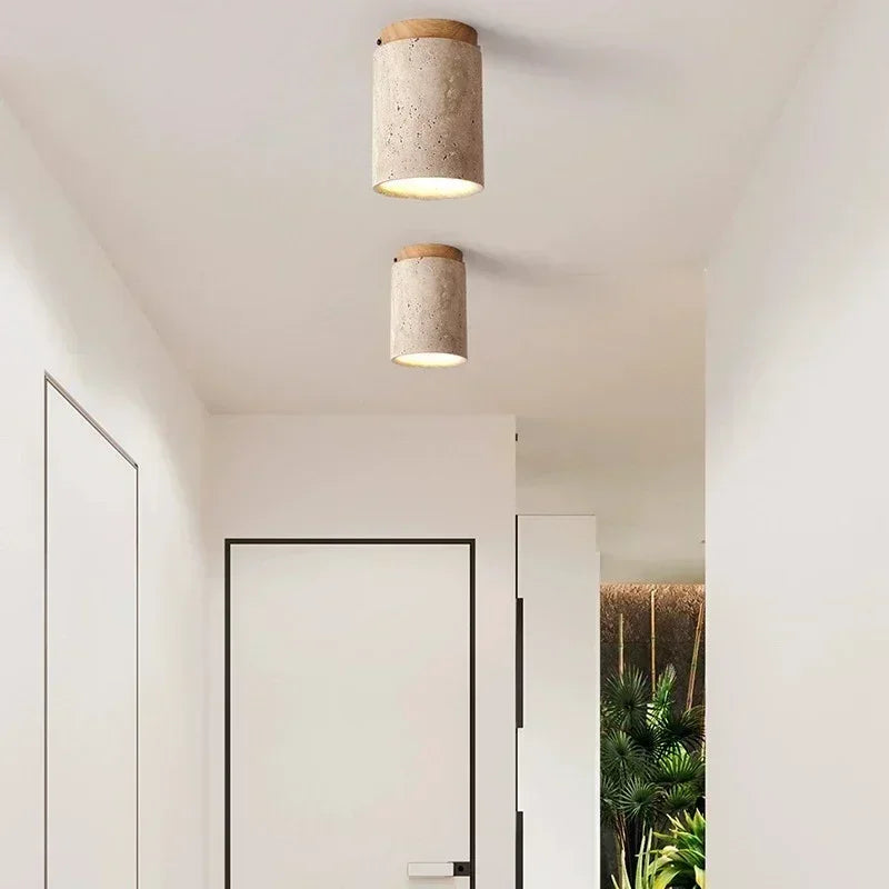 Japanese Wood Gypsum LED Downlight