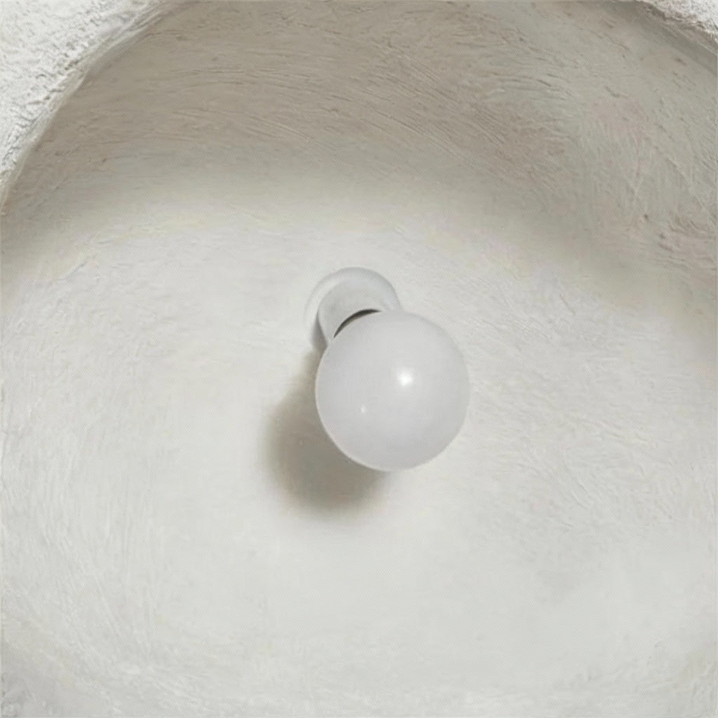 Energy-efficient LED ceiling fixture with minimalist Japanese design