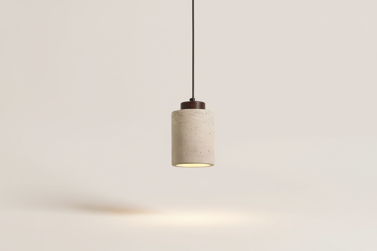 Premium concrete pendant lamp hero shot