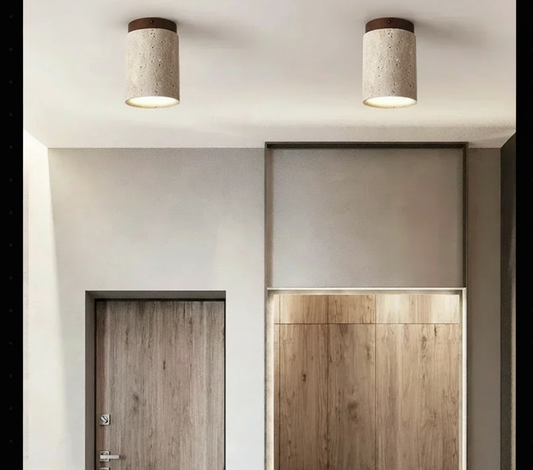 Wood & Gypsum Ceiling Light - Clean Version